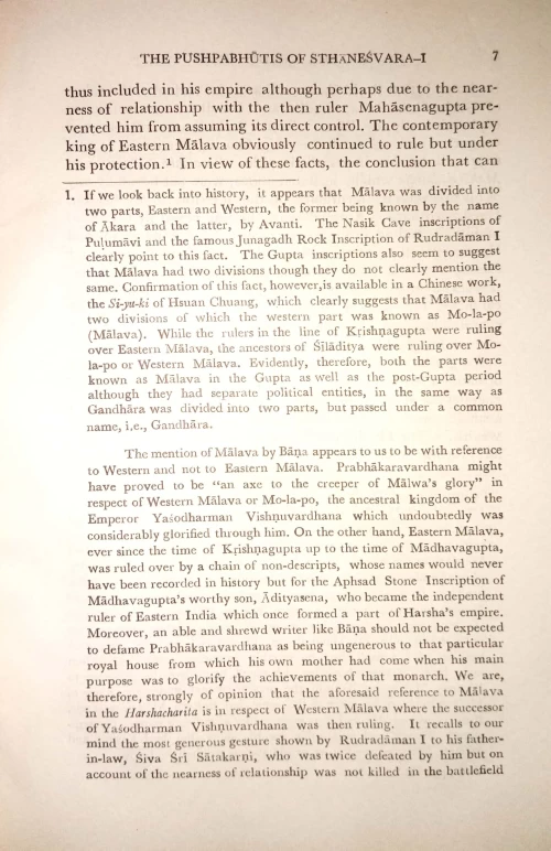 Harsha and His Times Glimpses of Political History during the Seventh Century